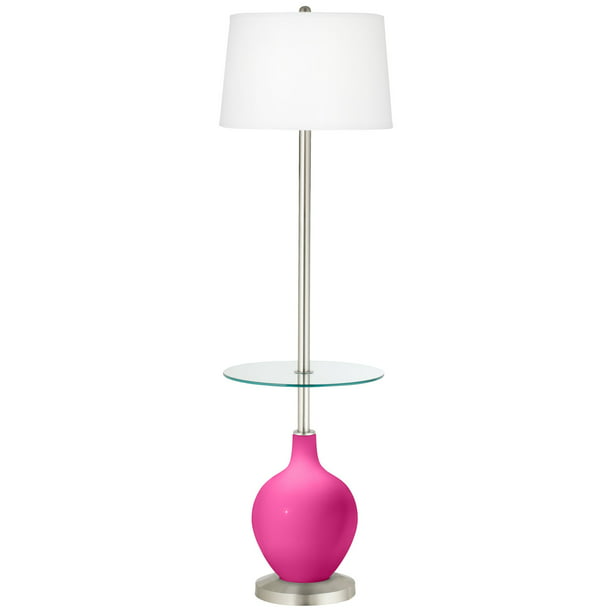 Fuchsia Ovo Tray Table Floor Lamp, Lamps Plus Floor Lamp With Table