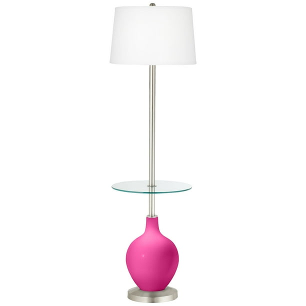 Color Plus Fuchsia Ovo Tray Table Floor Lamp Com Fuchsia Ovo Tray Table Floor Lamp, Lamps Plus Floor Lamp With Table