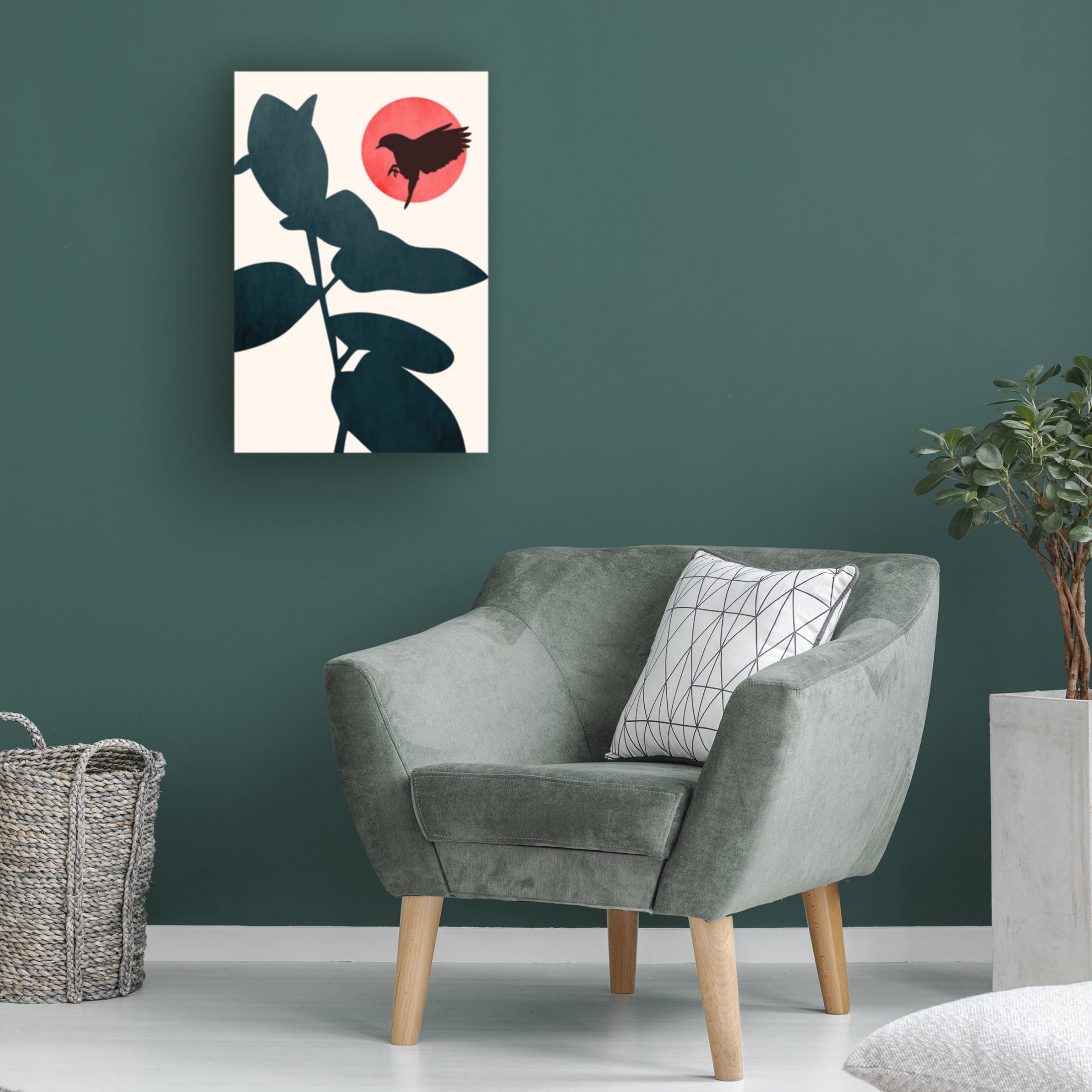 Trademark Fine Art Kubistika Japanese Bird Canvas Wall Art