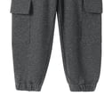 thumbnail image 5 of ZOYOEN Boys Cargo Sweatpants with Pockets- Baggy Elastic Waist Casual Straight Leg Kids Jogger Pants Dark Gray Size 10-12Years, 5 of 7
