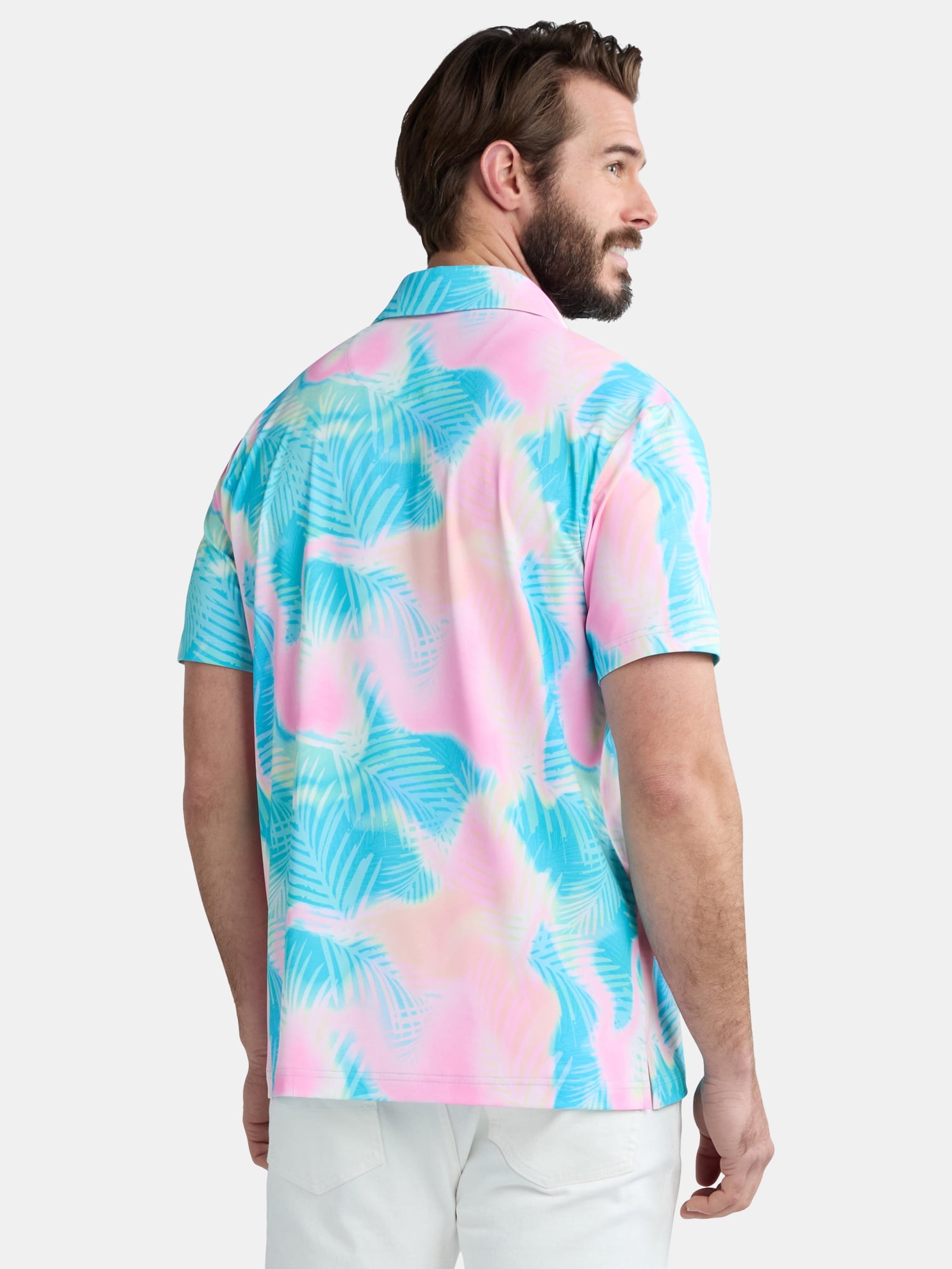 Birdie Bound Men's & Big Men's Novelty Print Golf Polo, Sizes S-5XL