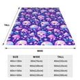 thumbnail image 3 of Pofeuu colorful mushroom Skull rainbow Print Ultra-Soft Micro Fleece Blanket,for Bed Or Sofa,All Season Throw Blankets Flannel Blanket-50"x40", 3 of 7