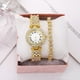 thumbnail image 3 of Reloj de mujer BRILLAR con incrustaciones de diamantes Reloj de cuarzo Pulsera Oro Rojo Verde, 3 of 5