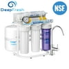DeepFresh Top Tier NSF Certified High Flow 75 GPD Ultra Safe pH+ Reverse Osmosis Drinking Water Filter System