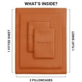 thumbnail image 5 of IR Imperial Rooms Bed Sheet Sets Deep Pocket Soft Microfiber, 1800 Series Queen Rust 4 Pcs, 5 of 8