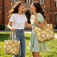 thumbnail image 2 of Qpednta Tropical Floral Tote Bag for Women Lightweight Large Capacity Shoulder Bag Nursing School Travel Tote Bags with Inner Pocket for Work Weekend Getaway, 2 of 7