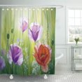 thumbnail image 1 of Cortina de ducha ABPHQTO Flor Roja Amapolas en la Mañana 150x180 cm, 1 of 1