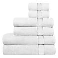 thumbnail image 4 of 6-Piece Ringspun Cotton Bath Towel Set – 2 Bath Towels, 2 Hand Towels, 2 Washcloths – Ultra Soft & Absorbent, 4 of 4