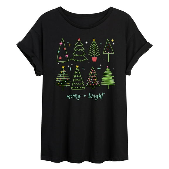 Instant Message - Christmas Trees - Womens Graphic T-shirt