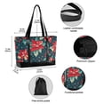 thumbnail image 2 of FORMRS Canvas Laptop Tote Bag for Women with 15.6" Computer Compartments Shoulder Handbag, Christmas Themed Leaves, 2 of 7