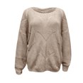 thumbnail image 3 of Fesfesfes Women Sweaters Knitwear Pure Color Mohair Pullover Hollow Sweater Clothes Sale, 3 of 5