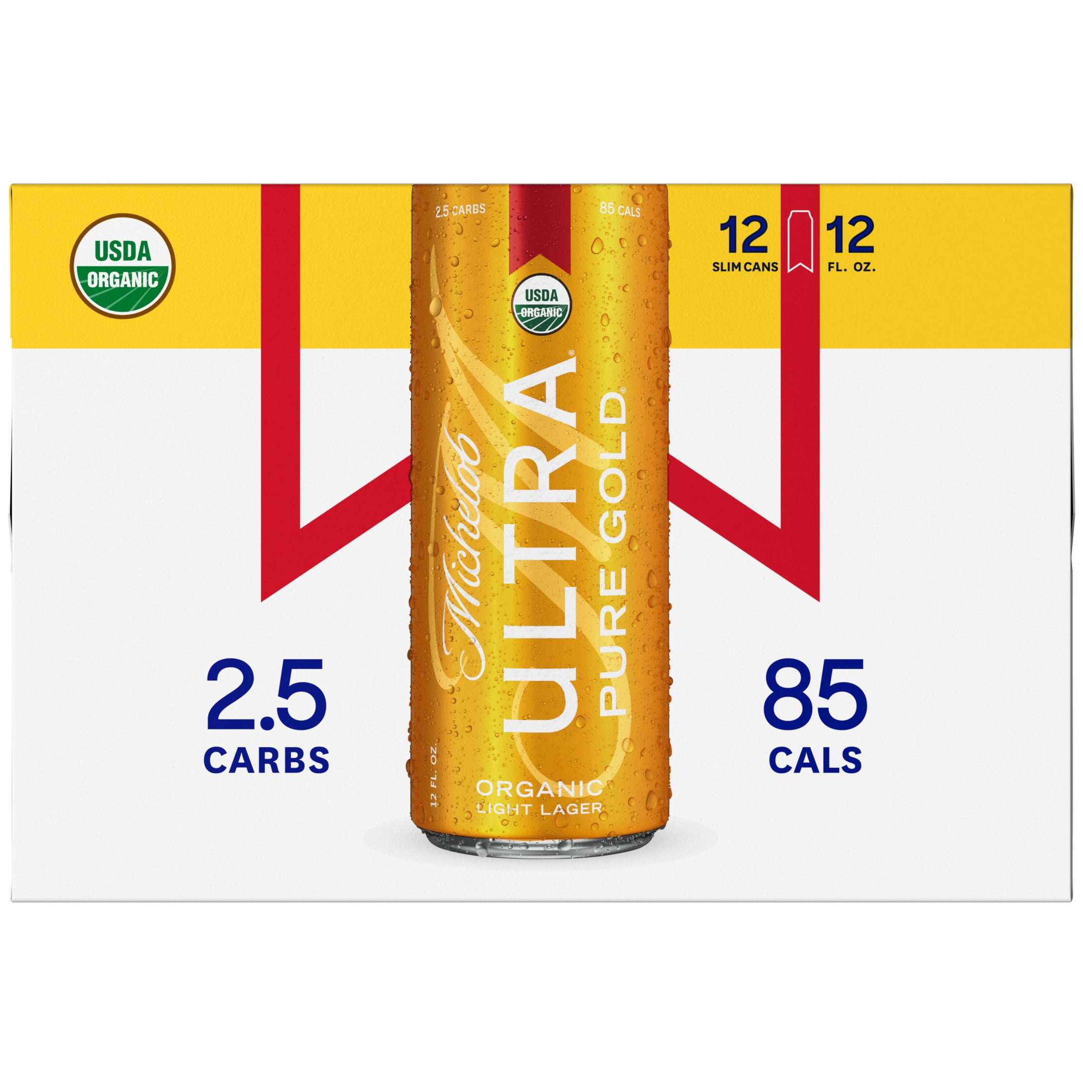 Michelob ULTRA Pure Gold Organic American Lager Beer 12 pack 12 fl oz Aluminum Cans 3.8% ABV