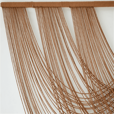 Large  Wall Hanging Brown Die-Dyed 59.00" W x 31.00" L Boho Wall Decor Yarn Tapestry Craftsmanship Home Macrame Wall Decor