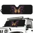 thumbnail image 2 of Uorisanigo Windshield Sun Shade Compatible with Jeep Wrangler JL JK Gladiator Window Purple Butterfly Print Sun Visor for UV Rays & Heat Protection,Windshield Sunshade, 2 of 7