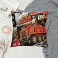 thumbnail image 2 of Excavator Throw Pillow Covers for Sofa Bed Couch,Red Black Cartoon Car Decorative Pillow Covers,Tractor Equipment Truck Pillow Covers,Construction Site Cushion Cases, 2 of 5