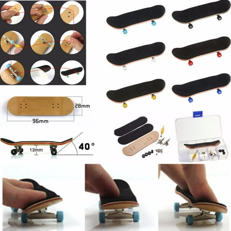Brain Development Mini Finger Skateboard Deck Games Toy Gift- Maple Wood Finger Skate Board 6