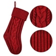 thumbnail image 3 of Home Decor Knitted Gift Bag Decorative Socks Pendant Color Matching Increase Stitching Twist 46cm Socks, 3 of 3