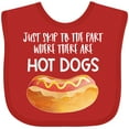 thumbnail image 3 of Inktastic Just Skip to the Part Where There Are Hot Dogs Boys or Girls Baby Bib, 3 of 4