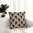 thumbnail image 6 of Pofeuu Cute Black Dog Print Double-sided plush pillowcase Square Throw Pillow Covers Pillows Cover for Living Room Bedroom Sofa Couch Cushion Cover（No pillow core）-24"x24", 6 of 7
