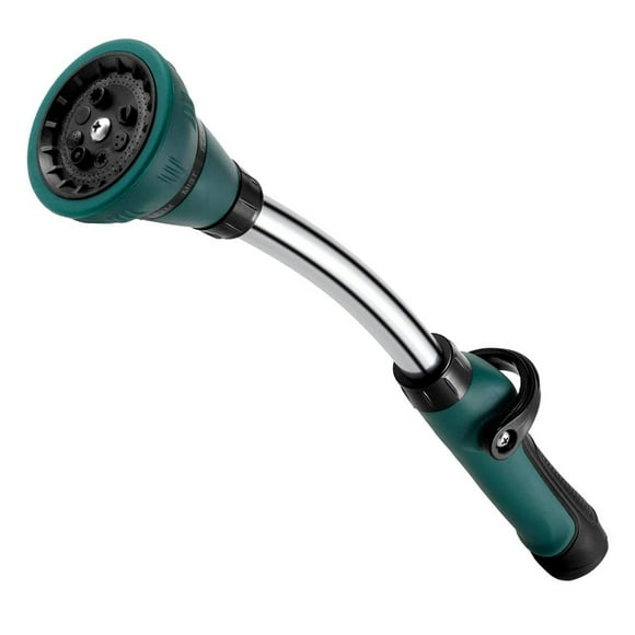Ohufall 15 Inch Alloy Watering Wand 8 Modes High Pressure Nozzle Garden Hose Nozzle With Thumb Control