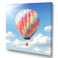 thumbnail image 2 of Designart "Hot Air Balloon Adventure Sky High Journey I" Transportation Wall Art - Modern Pink Hot Air Balloon Entryway Wall Art, 2 of 6