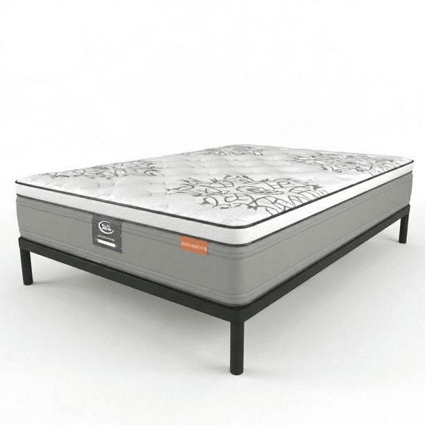 Colchon Matrimonial Serta Pocket Sheep + Box Matrimonial Premium Metal