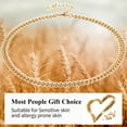 thumbnail image 4 of Clearance Gold Choker Necklaces for Women Her Wheat Chain Choker for Men Birthday Christmas Jewelry Gift, 4 of 6