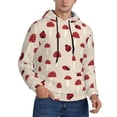 thumbnail image 2 of Fotbe Men's Hoodie with Ladybug With Mushroom Pattern - Kangaroo Pocket Pullover Hooded Sweatshirt, Perfect for Daily Wear, Travel, and Home-Large, 2 of 7
