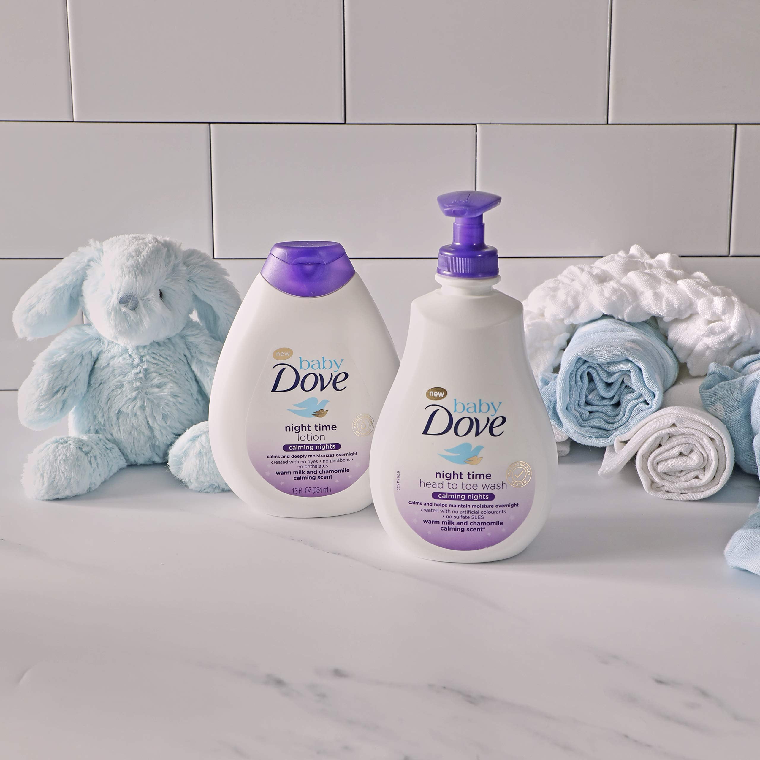 3 Pack Baby Dove Calming Nights Head to Toe Wash 400 ml (3x 13.52 oz)