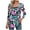 G-Purple, variant on ZQUUVOU Women's T-Shirt Casual Printed Square Neck 3/4 Sleeve Tunic Blouse G-Purple (L)
