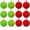 Red and Green, variant on TETOU 12pcs Lime Green Christmas Tree Hanging Ornament,3.14 Inch Christmas Green Soft Faux Fur Pom Pom Balls Decor for Home Party Supplies Fireplace Mantel Wall