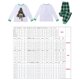 thumbnail image 2 of Pantalones De Camisa De Otoño Conjunto de pijama familiar de 2 piezas, vestido informal con estampado de dibujos animados para padres e hijos, traje diario Cgtredaw Papá Blanco 3Xl para Hombre, 2 of 6
