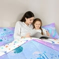 thumbnail image 4 of Homewish Marine Mermaid 7-Piece Twin Bedding Sets for Kids Teens Girls,Ocean Sea Princess Bedding Comforter Set,Blue Purple Gradient Breathable Sheet Sets,Ultra Soft Home Decor,Reversible, 4 of 8