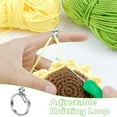 thumbnail image 4 of EcoNesxp Suitable for crocheters, styles, 2 pieces, adjustable knitting crochet loop, brass open yarn guide, crochet loop piece, adjustable knitting crochet loop for faster knitting yarn guide, finge, 4 of 5