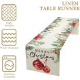thumbnail image 4 of Christmas Table Runner,Winter Xmas Seasonal Holiday Farmhouse Kitchen Dining Table Decoration ForIndoor Outdoor Home Holiday Party Decor 13x108in, 4 of 5