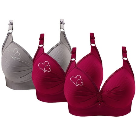 Ofertas En Walmart 3 Pack Sports Bras for Women High Support Wireless Bra Multipack Lounge Full Coverage Bras Adjustable Strap Everyday Bras Workout Running Sports Bra Clearance Clothes Under $ 5.00