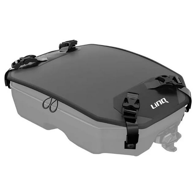 Ski-Doo OEM Deep Snow Pro Lightweight Bag Cover Lid in Black for LinQ Slim Weather Resistent Tunnel Bag, LinQ Deep Snow Pro Bag and LinQ Trail Pro Bag, 860202747