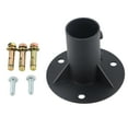 thumbnail image 2 of Round Post Flange Base Fitting, Round Chain Link Fence Post Pole Flange Base, Black Floor Flange, Concrete Mounted Post Pole Bracket for Mailbox Fence Flag, 2 of 7