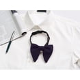 thumbnail image 5 of Pajarita Pre-Atada Allegra K Terciopelo Morado oscuro One Size, 5 of 5