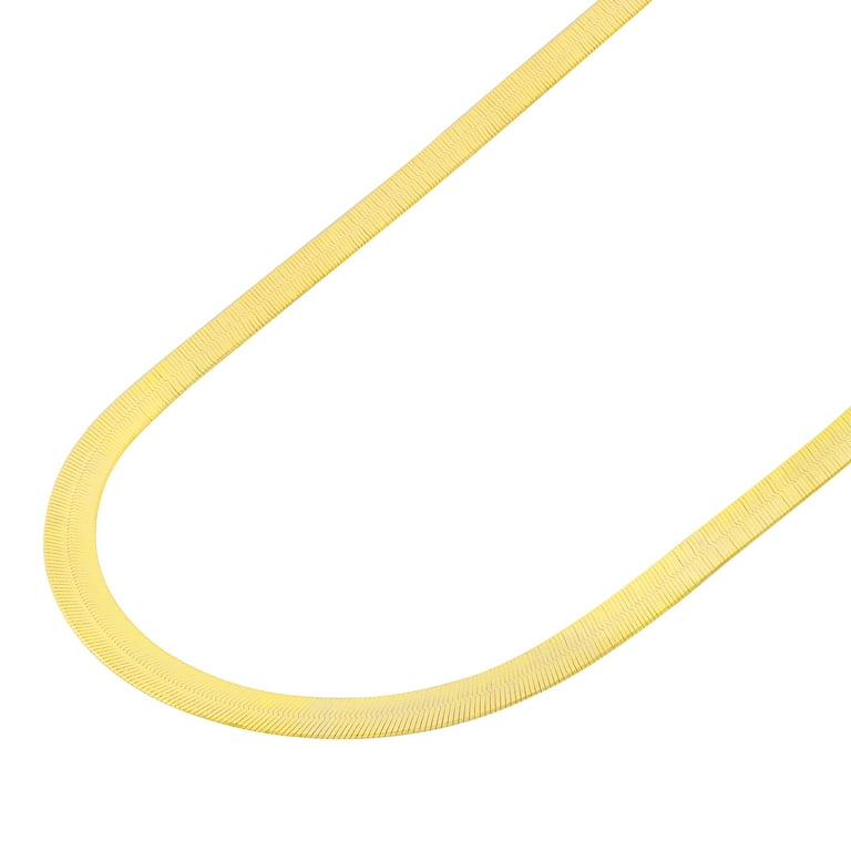 7mm gold on sale herringbone chain