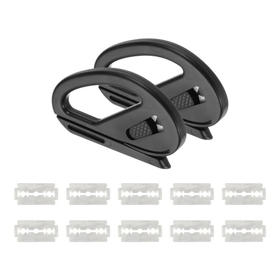 Uxcell 2Pack Wrapping Paper Cutter, Safety Car Vinyl Sliding Gift Wrap Cutter with Blade for Wrapping Paper Window Tint Car Wrap, Craft Making, Black