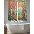 thumbnail image 5 of Oil Painting Sheer Curtains 72 Inch Length 2 Panels Set, Modern Abstract Art Summer Tree Leaves Green Pink Voile Window Treatment Curtains Sheers Drapes for Bedroom/Living Room/Kitchen 52"x72"x2, 5 of 7