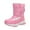 Pink, variant on CHENge Girls Boots Size 5,Girls Winter Boots Outdoor Snow Boots Non Insulated Cold Weather Footwear For Children(Black)