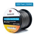 thumbnail image 2 of Cuerda de alambre Dasleo - Cable de alambre de acero inoxidable 304 - Cuerda de alambre de acero inoxidable de 1/16 de pulgada resistente al agua y al óxido de 328 pies - Núcleo de hebras de 7x7 - 100, 2 of 5
