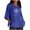 Blue3, variant on Women T-Shirts Summer Short Sleeve Crewneck Tops Side Split Loose Print Shirts Trendy