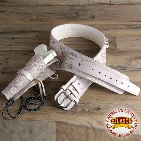 HILASON RIGHT HAND CALIBER 44/45 LEATHER COWBOY GUN RIG HOLSTER BELT