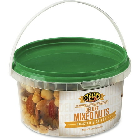 Office Snax All Tyme Favorite Nuts, Deluxe Nut Mix, 12 oz Tub