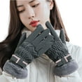 thumbnail image 1 of Yingyy Woman Riding Windproofed Gloves Thick Soft Fleece Cuff Anti-slip Water Resistant Design for Cold Weather Outdoor Skiing and Cycling, 1 of 4