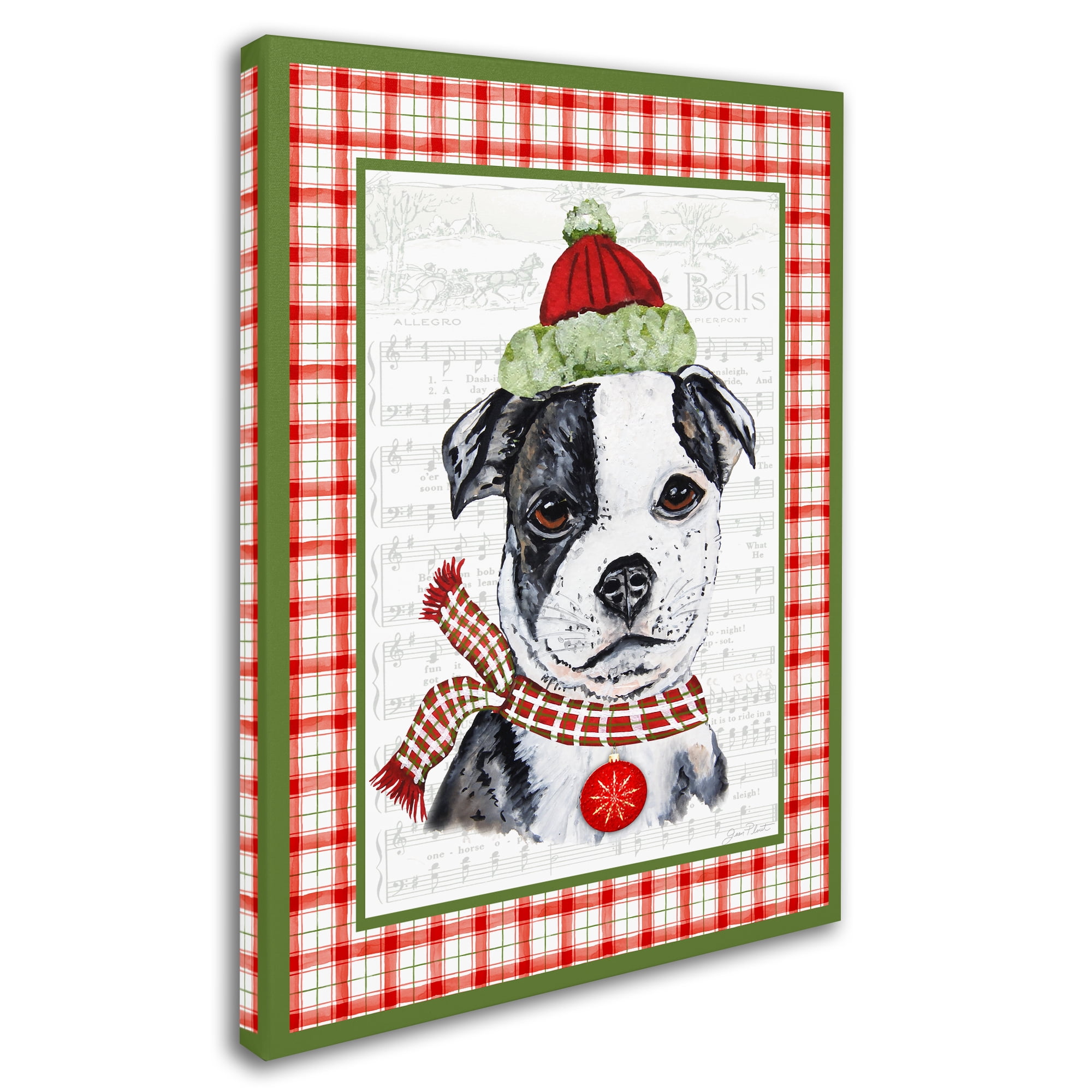 Trademark Fine Art 'Christmas Song Dogs 7' Canvas Art by Jean Plout