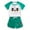 Green, variant on Odeerbi 1-12 Years Toddler Boys Girls Summer Outfits Cute Print Cotton Short Sleeve Raglan Shirts Shorts Two-piece Set Casual Loungewear Toddler Boys Girls Clothes